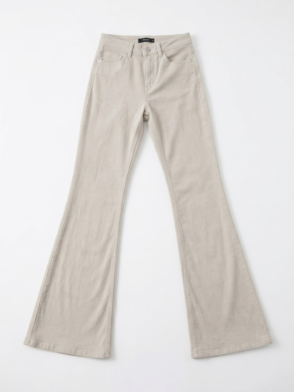 H&M High Rise Flare Jeans Beige Size Xsmall